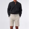 Camicie casual maschile a maniche lunghe con maniche lunghe bottoni tascabili a tasca sottile di colore solido quotidiano harajuku autunno primavera