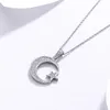 Pendanthalsband Sodrov 925 Sterling Silver Moon and Star Necklace For Women Jewelry Crescent Moon Necklace 230816