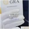 Charm Zuanfa Top Selling Pass Diamond Tester Fine Jewelry 925 Sier 8Mm 12Mm 15Mm Flower Earrings Vvs Moissanite Stud Drop Delivery Dhhfb