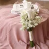 Bruiloft bloemen 2023 Pure witte grote size calla lelies hoogwaardige houdbeenboeketten voor bruid buque de noiva para casamento