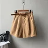 Frauen Shorts Workwear Sommer koreanische Mode hohe Taille schlächen losen, geraden Bein Casual Hosen