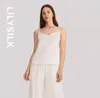 Lilysilk V Neck Silk Camisole Classic Front et arrière 210325