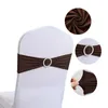 Elastische stoel Sashes Knoop Bands Wedding Chair Decoratie Stoel Bows For Party Banquet Event