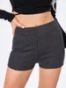 Shorts femininos mulheres brilhantes strass shinly high summer calça curta para a praia boates de boates clubwear