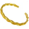 Link Armbänder Vietnamesisches Sargent Armband Weizen Weizen offen einstellbares wahres plattiertes Gold verblasst keinen authentischen Schmuck