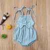 Kleidungssets Baby Sommer Kleidung Neugeborenes Baby Mädchen Niedliche Kleidung Strampler Baumwolle Solide Overall Bowknot Outfits Set Weich