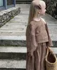 Ensembles de vêtements pour enfants, ensemble brodé, style printemps-automne, chemise et jupe à fleurs pour filles, ensemble de pièces douces Vintage