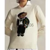 سترات الرجال 2023 جديدة كرتون RL Bear Sweater Women الخريف الخريف التطريز شتاء الأكمام الطويلة سترة القطن معطف الصوف J230806