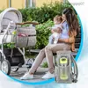 Diaper Bags Baby diaper backpack multifunctional small sleeping bag used for mummy gray pregnant woman stroller Z230816