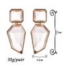 Stud Groothandel Hoogwaardige Clear Pure Resin Drop Earrings Statement Verkoop metaal Fashion Jewelry Accessories For Women 230816