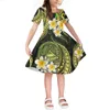 Casual Dresses Girls Dress Custom Baby Girl Summer Children Wholesale Clothing Traditionell Tribal Polynesian