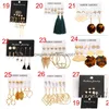 Hoop Huggie 36 Styles Brincos Diy Sier Gold Tassel Pendientes para mujeres Big Geometric Pendiendo Juego de joyas de moda Drop entregada