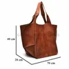 Totes PU Leather Women's 2023 Shopping Girl Fashion Retro Minimalist Stilge Color Solid Extra Large Borse Caitlin_Fashion_Bags