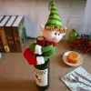 New XMAS Red Wine Bottles Cover Bags bottle holder Party Decors Hug Santa Claus Snowman Dinner Table Decoration Home Christmas Wholesale FY3107 0816