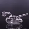 Gros mini verre brûleur à mazout Bong Handsmoking conduites d'eau portable recycleur Dab Rig main barboteur tuyaux de brûleur à mazout prix le moins cher