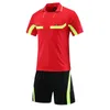 Utomhus T-shirts Custom Football Domee Jersey Set For Men Professional Judge Soccer Kits Multi Pocket 2 Piece Summer Sports Uniform Suit 230815