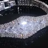 Braccialetti in cristallo di moda per donne Dichiarazioni di strass in argento di strass di degno di sponsoming regali di gioielleria da donna femminile femminile