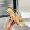 Designer sandalen Frans dame lederen teen clip vierkante kitten hak luxe casual comfortabele buitenfeestjesglippen 85ei