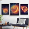 Basket sport duk målningar tecknad sport konst affisch och skriver väggkonst bild för sport man sovrum hem dekor ingen ram wo6
