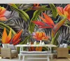 Papéis de parede CJSIR PO PAPEL DE WALLAPELA MAUTA DA MANTA DE FORMA TROPICAL BANANA CANNA RETRO FABILIDADE PARA Paredes 3 D decoração