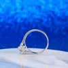 Band Rings Gar Certified One D Color Diamond 925 Sterling Silver Princess Round Bag Ladies Engagement Wedding Ring 230816