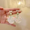 Pendientes de espalda Pintura de aliento de verano Arte de flores de moda y clip de diseño sin orejas CEA964