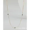 Correntes avançadas chenmo/maupassant natural colar de espininho preto spinel luminagem jóias de cadeia de colarinho feminino de luxo