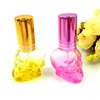 8ml renkli doldurulabilir boş kafatası şekli kristal kesim cam parfüm sprey şişeleri atomizer seyahat mini örnek parfüm konteyneri aluminu frmj