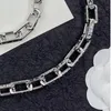 Vogue Simple Necklace Women Brand 925 Silver Silver Rostfritt stål Chunky Chain Halsband Hip Hop Style Accessories Vintage Neckwear