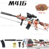 M416 Manual de pistola de brinquedos aquáticos de água em 1 modelo de plástico de paintball cs tiro jogo ao ar livre pistola de brinquedo para meninos T230816