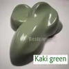 Khaki Green Gloss Vinyl Wrap do pakowania samochodu z naklejkami pokrywającymi pojazd z pęcherzykami powietrza