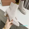 Designer Women Ankle Boots Fashion Suede Leather Tasell Women Short Boot Runway Outfit Chunky High Heels Party Dress Booties Autumn Winter