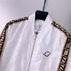 Designer de casaco masculino Jaqueta luxuosa Zipper floral bordado letras jaquetas de pano de colarinho Jacquard Fabric Men Fashion streetwear