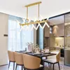 Chandeliers Minimalist Post-Modern Black Gold Creative LED Long Branch Chandelier With Acrylic Lampshade For Bedroom Living Room Restaurant