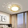 Chandeliers Modern Nordic Simple Atmosphere Home Golden Ceiling Decoration Lamp Living Room Led Ring House Combination Package
