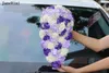 Свадебные цветы janevini роскошные стразы Атмосфера водопад свадебные букеты светло -фиолетовые каскадные букеты из слоновой кости аксессуары для невесты