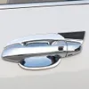 Kia Seltos 2019-2021用オートカーアクセサリードアハンドルフレームベゼルボウルステッカーカバーChrome Exterior Decoration223t