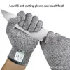 Five Fingers Gloves 1 Pair HPPE Kitchen Gardening Hand Protective Butcher Meat Chopping Working Mittens Women Mens gloves 230816