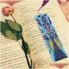 Bookmark Wholesale 5D Diy Diamond Painting Leather Tassel Book Marks Special Shaped Embroidery Craft Bookmark1 Drop Delivery Office Sc Dhzku