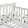 Bed Rails 2st Protector Nursery Cartoon Tryckt Hemmjukt barnsäng Linertillbehör Andningsbara nät sovrum tvättbart sängkläder baby crib stötfångare 230816