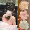 Acessórios para o cabelo meninas princesas de gaze doce clipe de flores menores ornamentos coreanos