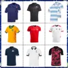 Utomhus T-shirts Fiji Domicile Tonga Rugby Jersey Shirt Japan France /2024 Skottland Argentina Rugby Jerseys Anpassade namn och nummer 230815