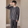 Kvinnors sömnkläder FDFKLAK Vinterpar PAJAMAS kostym Flanell Family Pijama Lover Night Men Women Casual Home Clothing M-3XL