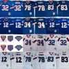 1960 1994 xxv football 78 Bruce Smith Jersey 83 Ander Reed 32 OJ Simpson 12 Jim Kelly 34 Thurman Thomas Team Blue White Man Vintage 35e anniversaire 75e éd