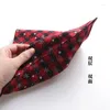 Dog Apparel Pet Bandanas Plaid Dots Style Christmas Cotton Washable Scarf Bowties Collar Square Bib For Puppies Kittens