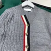 designer Stripe design kids cardigan fashion Splicing design baby sweater Size 90-140 CM Long sleeved jacket July16