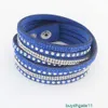 L5Q2 Bracelet Bangle Lang leer Hot Diamond Multi-layer Woven Women's Simple Pull Jewelry B1188