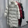 Designer-Daunenparkas, mittellang, besticktes Abzeichen, schmal geschnittene Kapuze mit Wattierung für mehr Wärme, Winterjacke für Damen 735 914 30 dfashion98