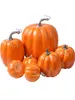 Andra evenemangsfestleveranser 1set 7st Artificial Pumpkin Thanksgiving Harvest Festival Halloween Decoration 230816