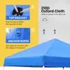 Tents and Shelters VIVOHOME Slant Leg Outdoor Easy Up Canopy Party Tent Blue 8 x ft 230815